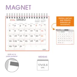 Calendario magnetico - Calendarios - Calendarios 2024 - Senfort