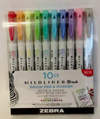 Zebra Mildliner Doble Punta - Disponible En 25 Colores - Dibujo & Escritura
