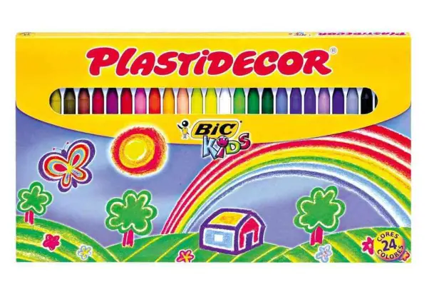 Ceras Plascolor 24 Unidades, Crayones para Niños