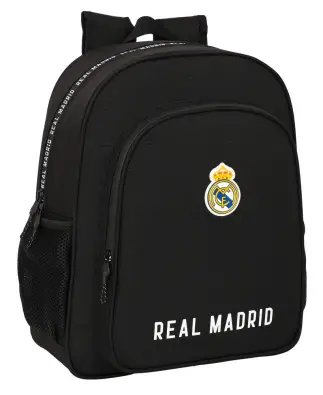 MOCHILA REAL MADRID JUNIOR ADAPTABLE A CARRO NEGRO