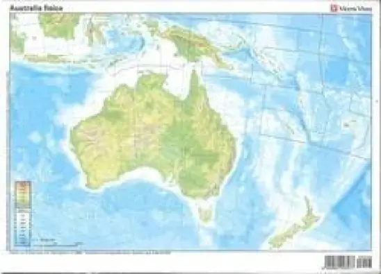 Nue Mapa Mudo Oceania Fisico Vicens Vives 8288