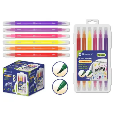 ROTULADORES LETTERING BISMARK 12 COLORES