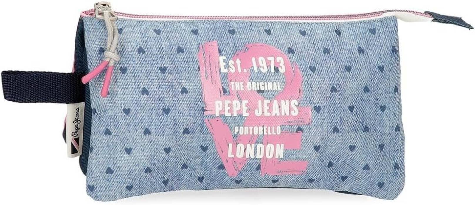 Pepe Jeans Aris Étui Triple, Noir, Trousse Triple