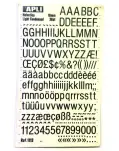 LETRAS Y NMEROS TRANSFERIBLES 10 MM 36 PT HELVETICA LIGHT CONDENSED