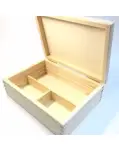 CAJA MADERA 22X16X7 CON DEPARTAMENTOS