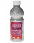 PINTURA ACRLICA BRILLANTE GLOSSY 500 ML PLATA