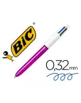 BOLGRAFO BIC CUATRO COLORES, MORADO METALIZADO