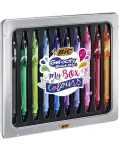 CAJA METLICA BIC, 10 COLORES GELOCITY