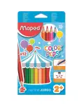 LPICES TRIANGULARES MAXI, CAJA DE 12 COLORES