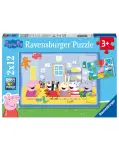 PUZZLE 2 X 12 PIEZAS LAS AVENTURAS DE PEPPA PIG