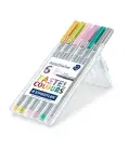 ROTULADOR TRIPLUS PASTEL, CAJA DE 6 UNIDADES