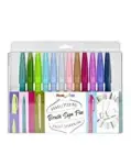 ROTULADORES DE PUNTA PINCEL PENTEL ARTS, PACK DE 12 COLORES PASTEL