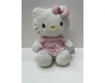 PELUCHE HELLO KITTY CON VESTIDO ROSA DE CUADROS