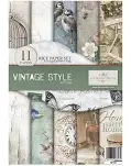 PAPEL DE ARROZ DIN A4 VINTAGE STYLE, PACK DE 11 HOJAS