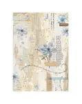 PAPEL ARROZ A4 SECRET DIARY BLUE FLOWER