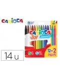 ROTULADORES CARIOCA JOY, CAJA DE 12+2 UNIDADES