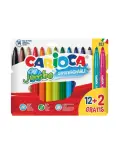 ROTULADORES CARIOCA JUMBO 12 COLORES +2 GRATIS