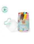 PACK DE 12 ROTULADORES TEDDY FRIENDS EN CAJA REDONDA