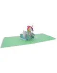 TARJETA ORIGAMI. UNICORNIO