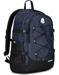 MOCHILA INVICTA CON GOMA AJUSTABLE, COLOR AZUL MARINO