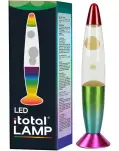 LMPARA DE LAVA LED CON LUZ QUE CAMBIA DE COLOR. BASE RAINBOW