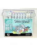 SET DE 80 ROTULADORES TWIN BRUSH DOBLE PUNTA CON BASE DE ALCOHOL