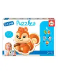 PUZZLE BABY PROGRESIVO ANIMALES 2-3-4-5 PIEZAS