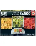 PUZZLE 3 X 500 PIEZAS EXOTIC FRUITS AND FLOWERS, ANDREA TILK