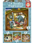 PUZZLES PROGRESIVOS 12-16-20-25 CUENTOS DEL BOSQUE