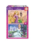 PUZLE DE 2X48 PIEZAS DISNEY PRINCESS (RAPUNZEL + CENICIENTA)