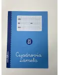 LIBRETA GRAPADA EN PAUTA 2,5 MM CUADROVA LAMELA DE 30 HOJAS, TAMAO CUARTO