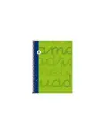 CUADERNO CUADROVA LAMELA DE 3 MM CON PASTA DURA VERDE, TAMAO CUARTO