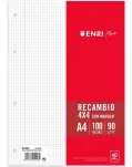 RECAMBIO FOLIO CUADRO 4MM 90 GRAMOS, TAMAO FOLIO