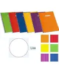 CUADERNO LISO, TAMAO FOLIO CON ESPIRAL