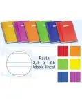 CUADERNO PAUTA 3 MM, TAMAO CUARTO CON ESPIRAL