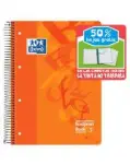 CUADERNO CUADROS 5 MM MICROPERFORADO PASTA DE PLSTICO, TAMAO FOLIO CON ESPIRAL