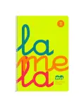 CUADERNO CUADROVA LAMELA 3 MM TAPA DE PLSTICO COLOR AMARILLO, TAMAO FOLIO CON ESPIRAL