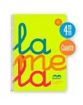 CUADERNO CUADROVA LAMELA 4 MM CON TAPA DE PLSTICO, TAMAO CUARTO 80 HOJAS 90 GRAMOS, COLOR AMARILLO