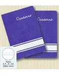 LIBRETA TAMAO 4 DE DOBLE RAYA HORIZONTAL DE 2,5 CM DE 16 HOJAS