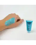 MAQUILLAJE GLITTER GEL AZUL, GLOW UP. PARA CARA Y CUERPO