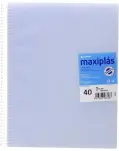 CARPETA CON ESPIRAL DE 40 FUNDAS MAXIPLS TRANSPARENTE