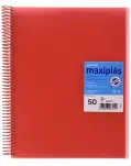 CARPETA DE 50 FUNDAS ROJA, TAMAO DIN A4. MODELO MAXIPLS