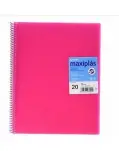 CARPETA DE 20 FUNDAS FUCSIA, TAMAO DIN A4. MODELO MAXIPLS