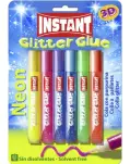 ROTULADORES GLITTER GLUE NEN, ESTUCHE DE 6 UNIDADES. COLA CON PURPURINA