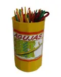 AGUJAS. MTODO PO-PIO PARA COSER. 100 PIEZAS Y CORDN.