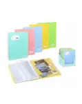 CARPETA ESPIRAL FOLIO 40 FUNDAS AZUL PASTEL