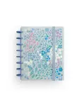 CUADERNO INGENIOX FLORES AZUL CON RECAMBIO 5X5 MM, TAMAO DIN A5