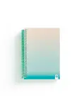 CUADERNO TAMAO A5 VERDE CON CUADRICULA 4X4