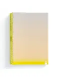 CUADERNO ESPIRAL DE CUADROS 4X4 MM TAPA DE PLSTICO EN COLOR AMARILLO, TAMAO FOLIO