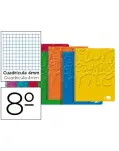 CUADERNO ESPIRAL TAMAO OCTAVO CUADRCULA 4X4 DE 80 HOJAS